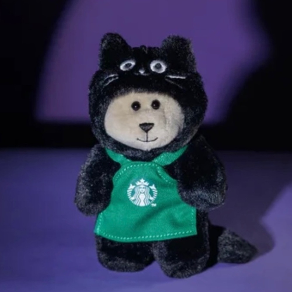 🆕 Starbucks 2026 Black Cat Bearista Bear Plush Keychain